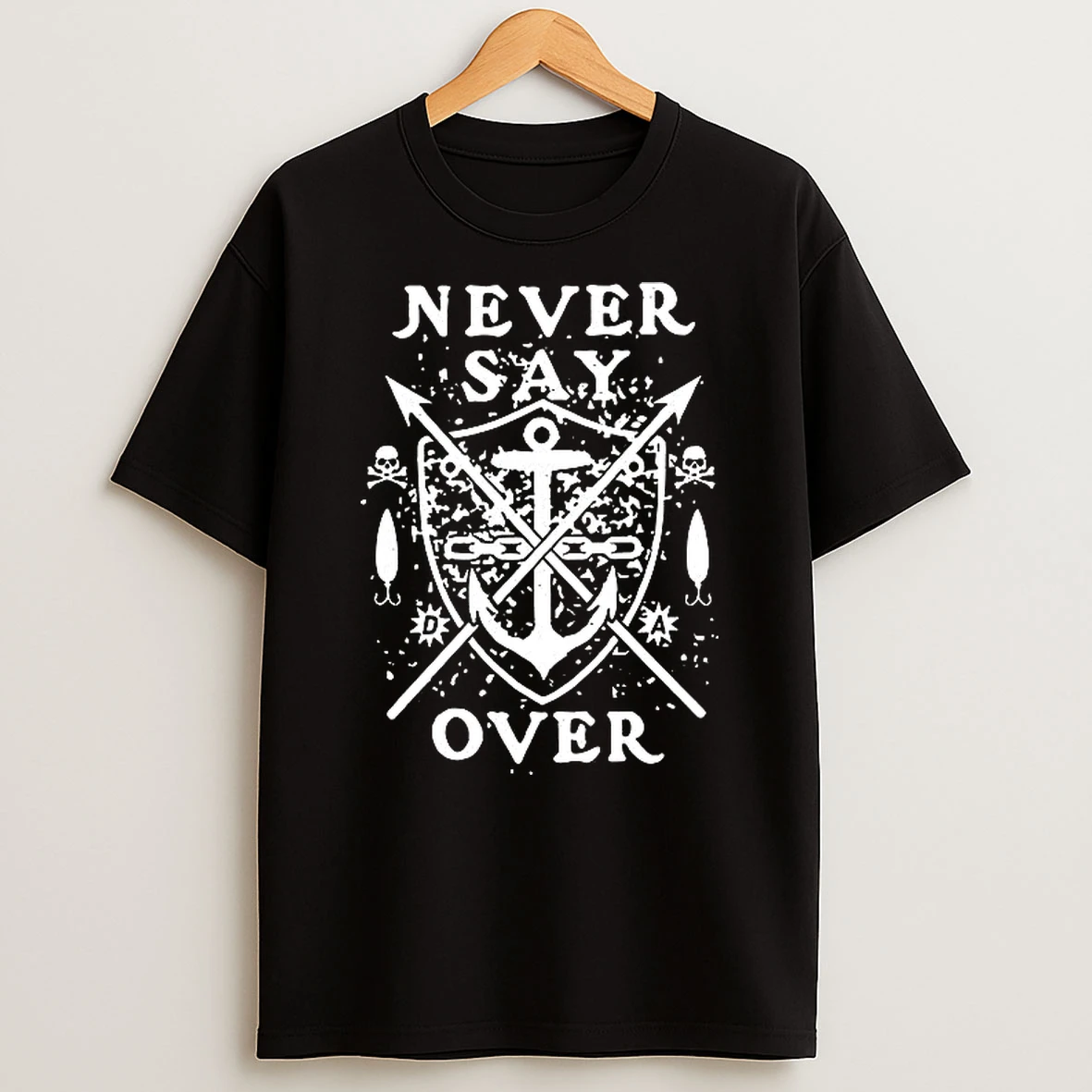 Never Say Over Logo T Shirt