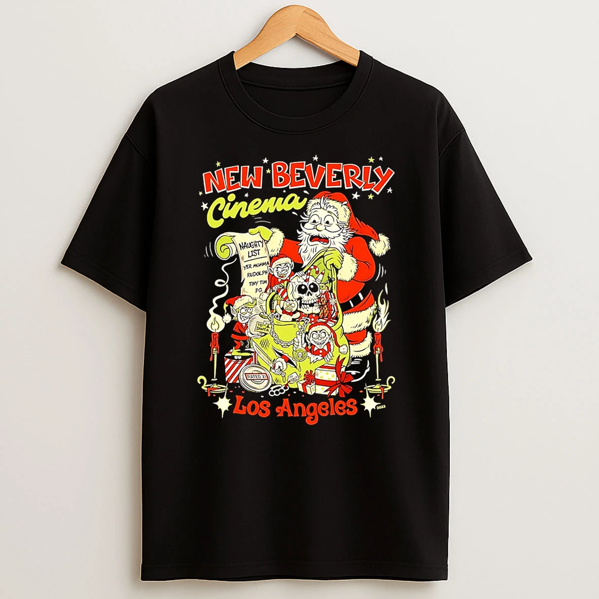 New Beverly Cinema Los Angeles Christmas T Shirt