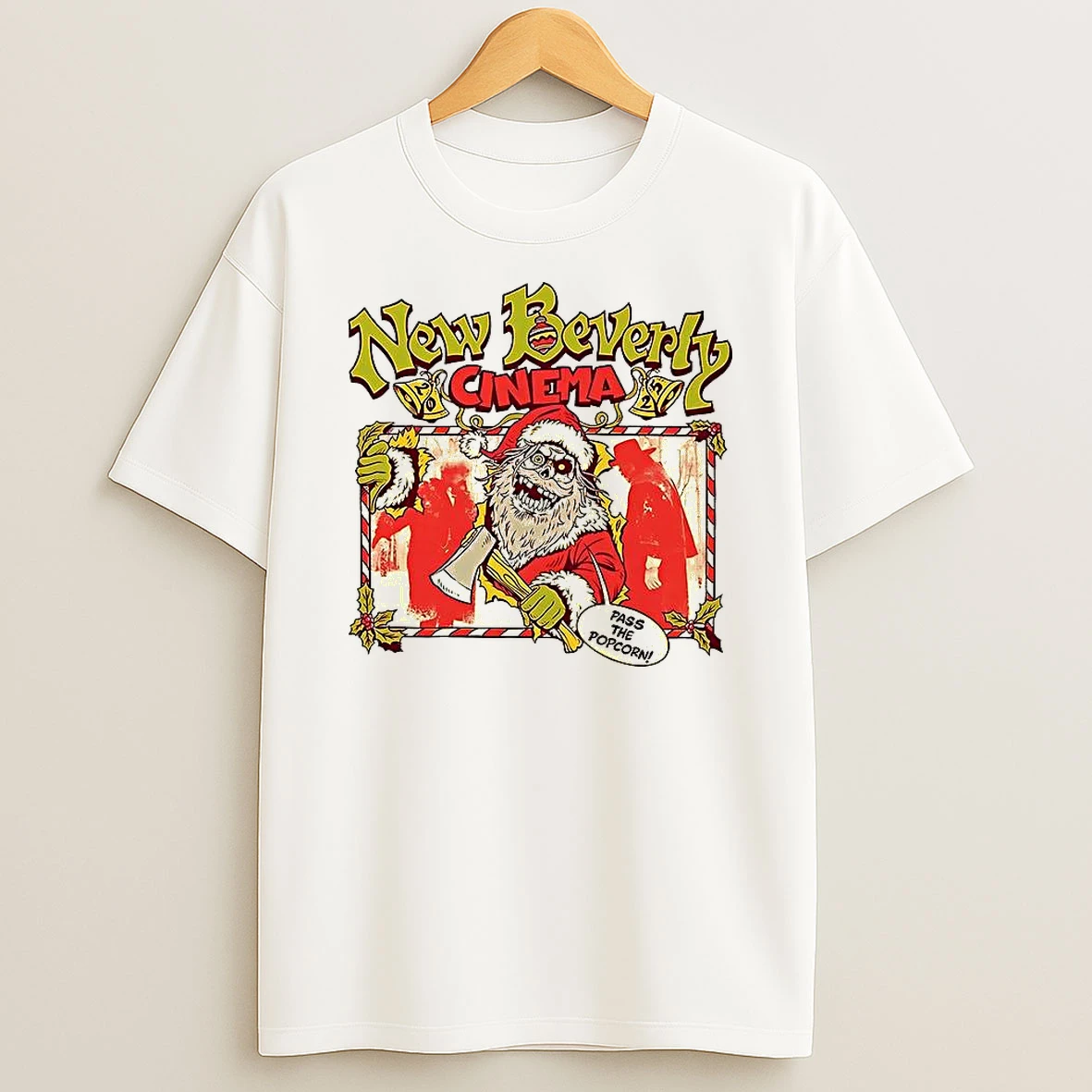 New Beverly Cinema Pass The Popcorn T Shirt