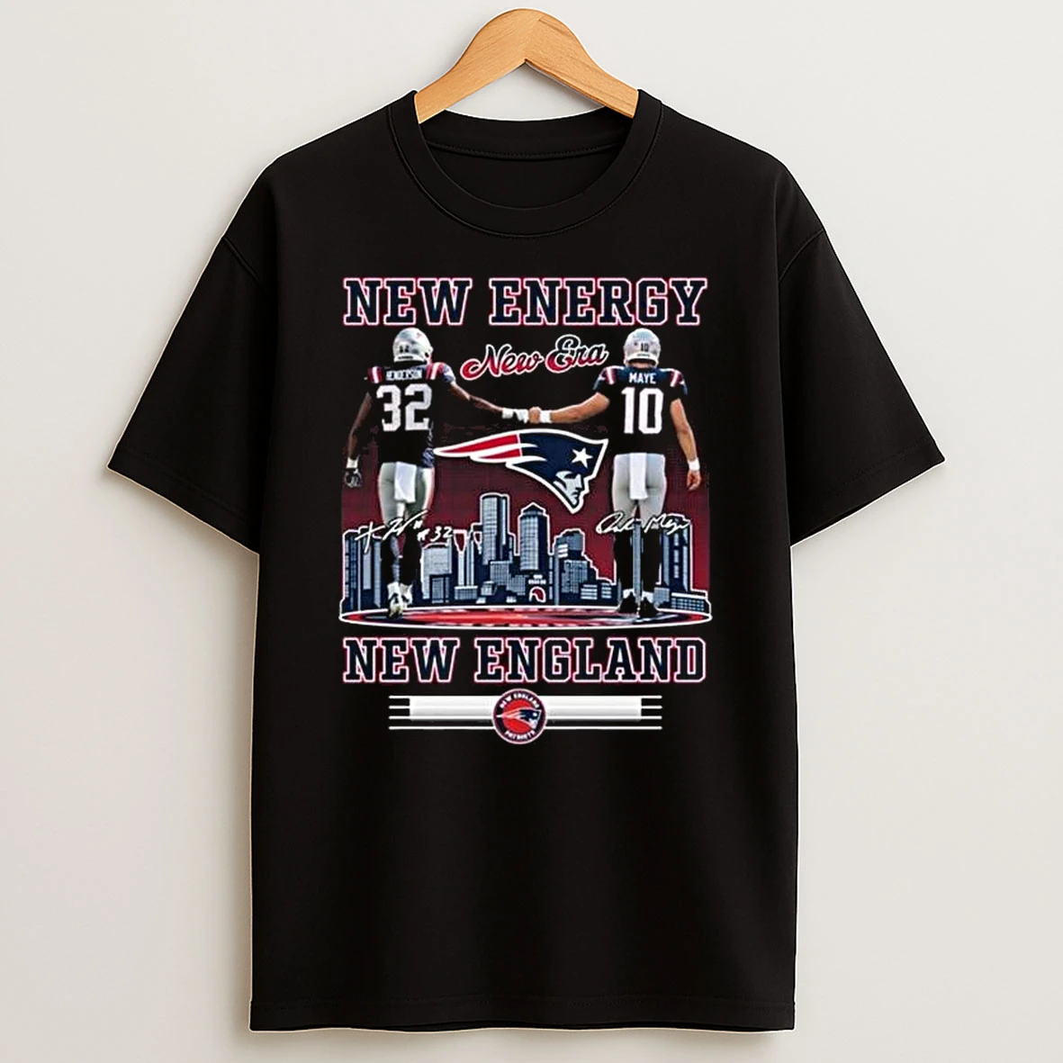 New Energy New Era New England Patriots Players Signatures T Shirt