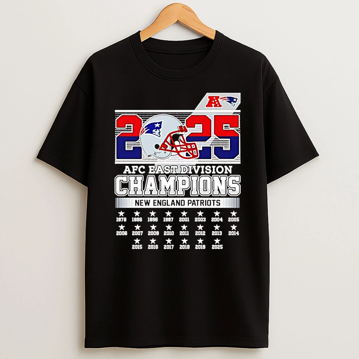 New England Patriots 2025 Afc East Division Champions 22th Time T Shirt