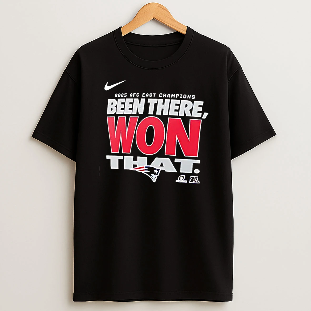 New England Patriots 2025 Afc East Division Champions Been There Won That Logo T Shirt