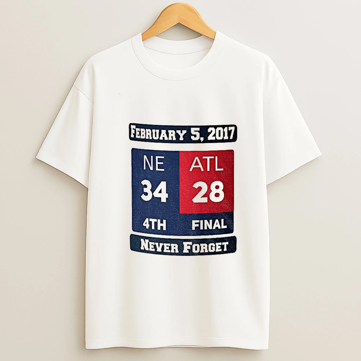 New England Patriots 3 Atlanta Falcons 28 Nfl Super Bowl Football 4th Final T Shirt