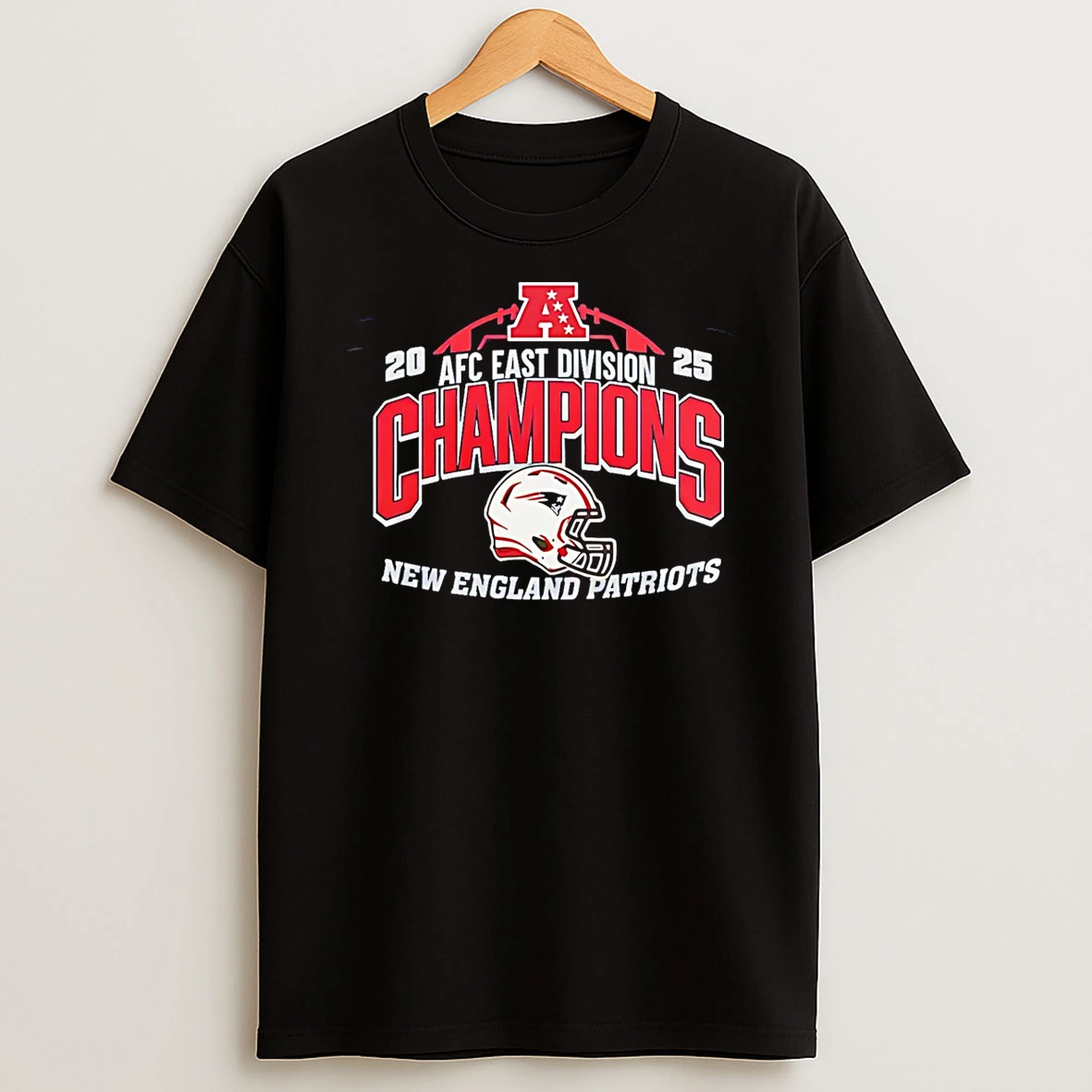 New England Patriots Afc East Champions 2025 Go Pats T Shirt