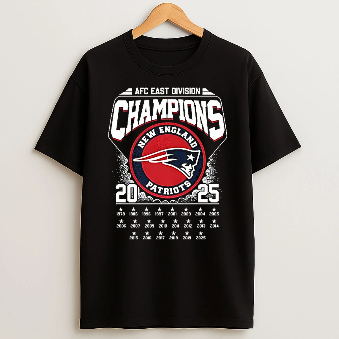 New England Patriots Afc East Division Champions 2025 T Shirt