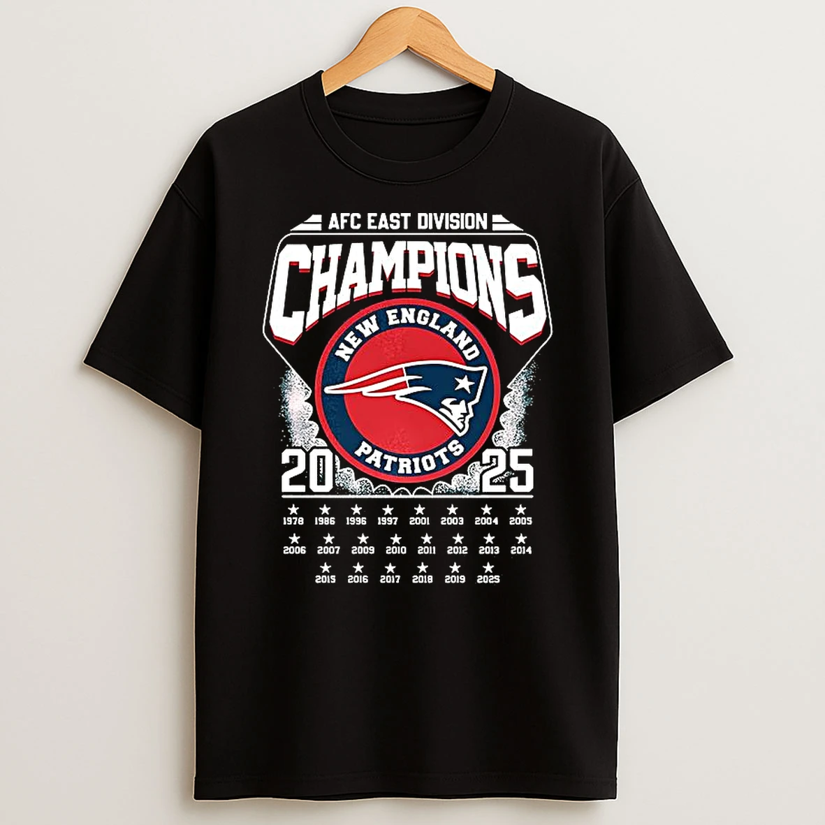 New England Patriots Afc West Division Champions 2025 Logo T Shirt