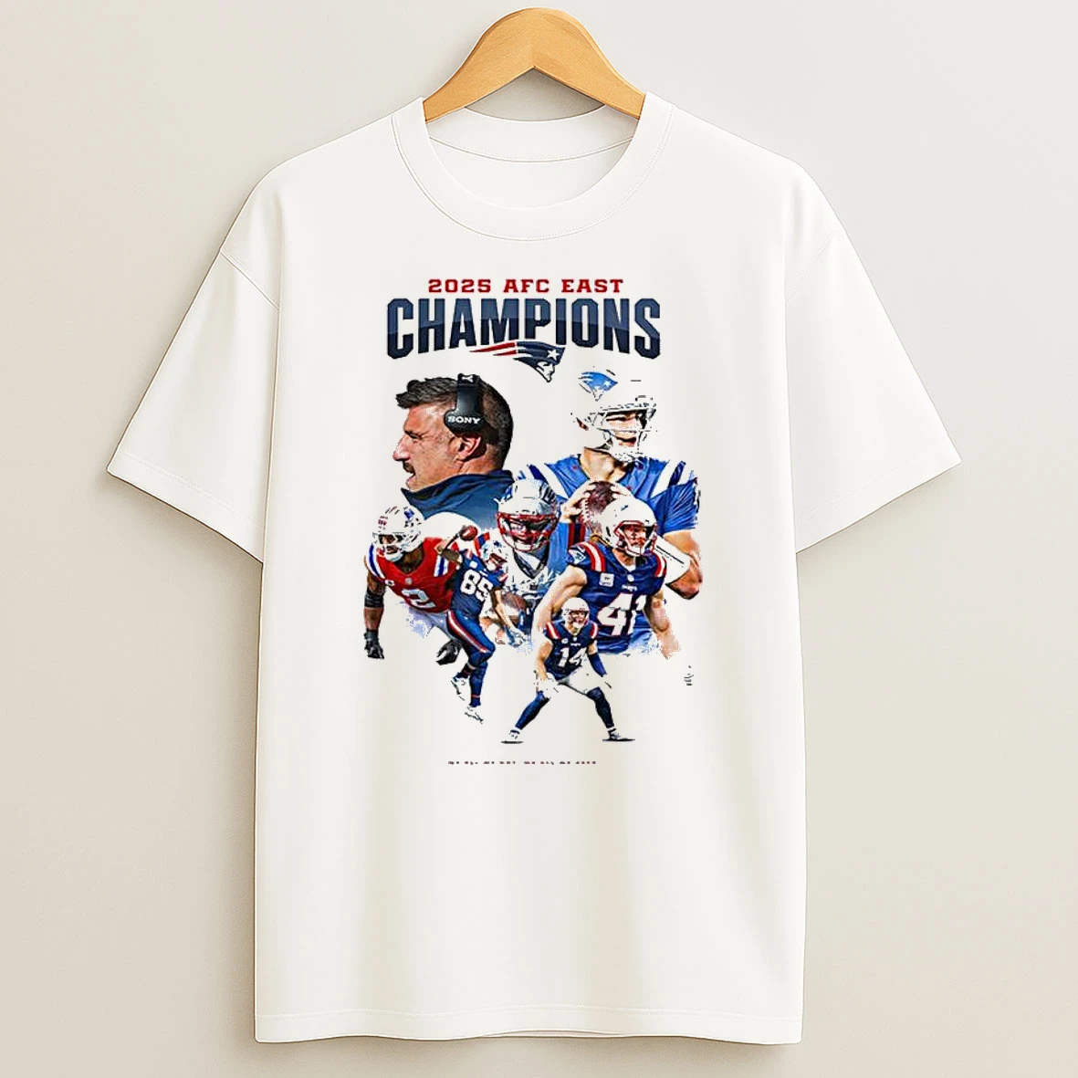New England Patriots Are 2025 Afc East Champions Nfl T Shirt