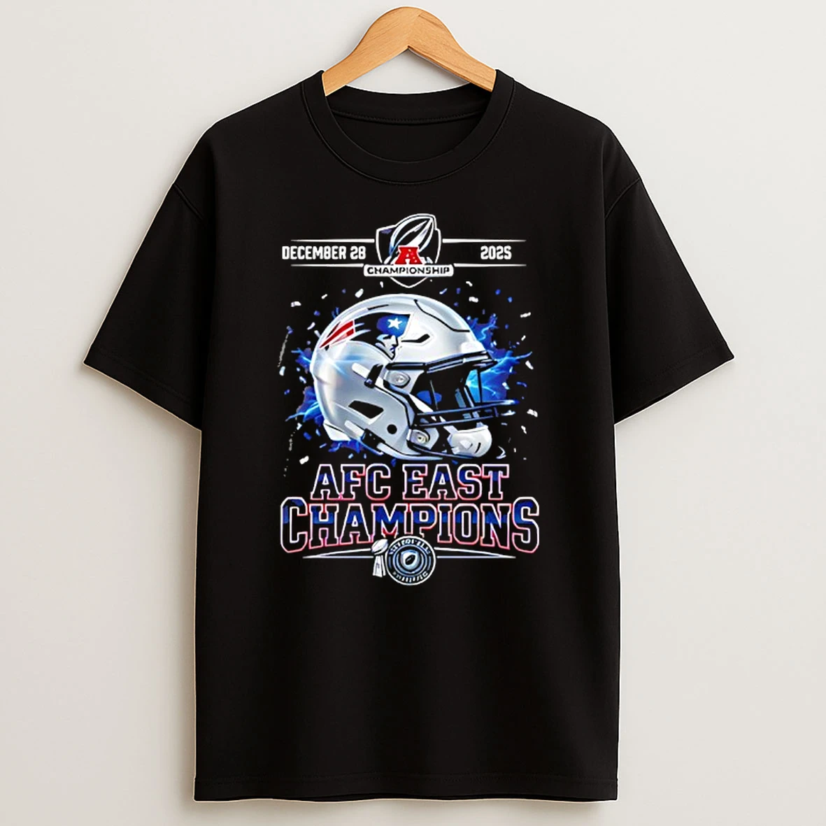 New England Patriots Champions 2025 Afc East Championship On December 28 2025 Helmet T Shirt