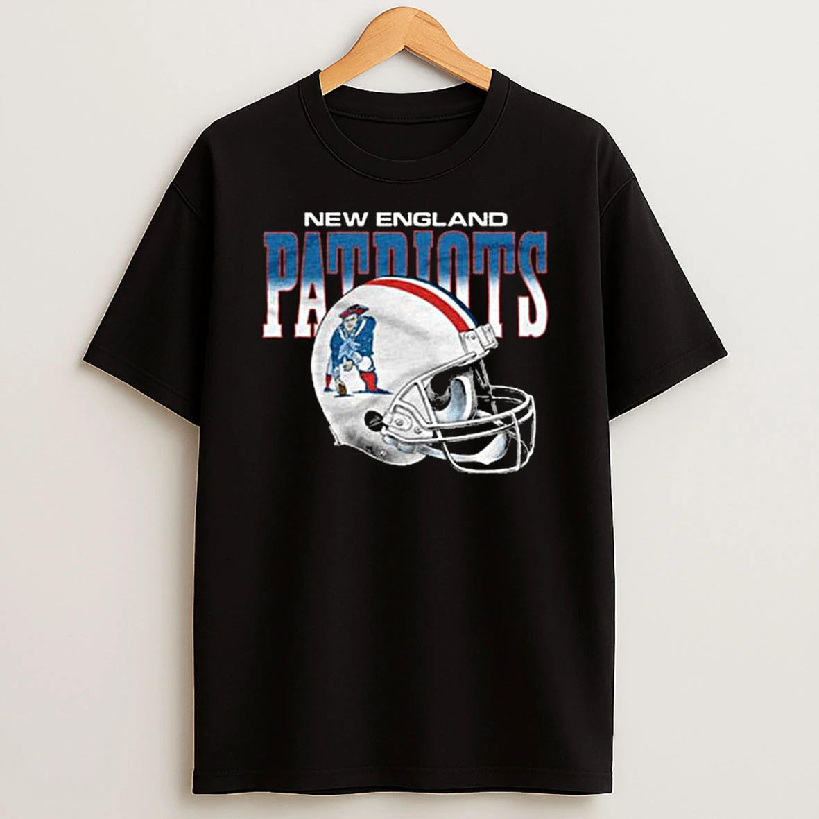 New England Patriots Gradient Alt Helmet T Shirt
