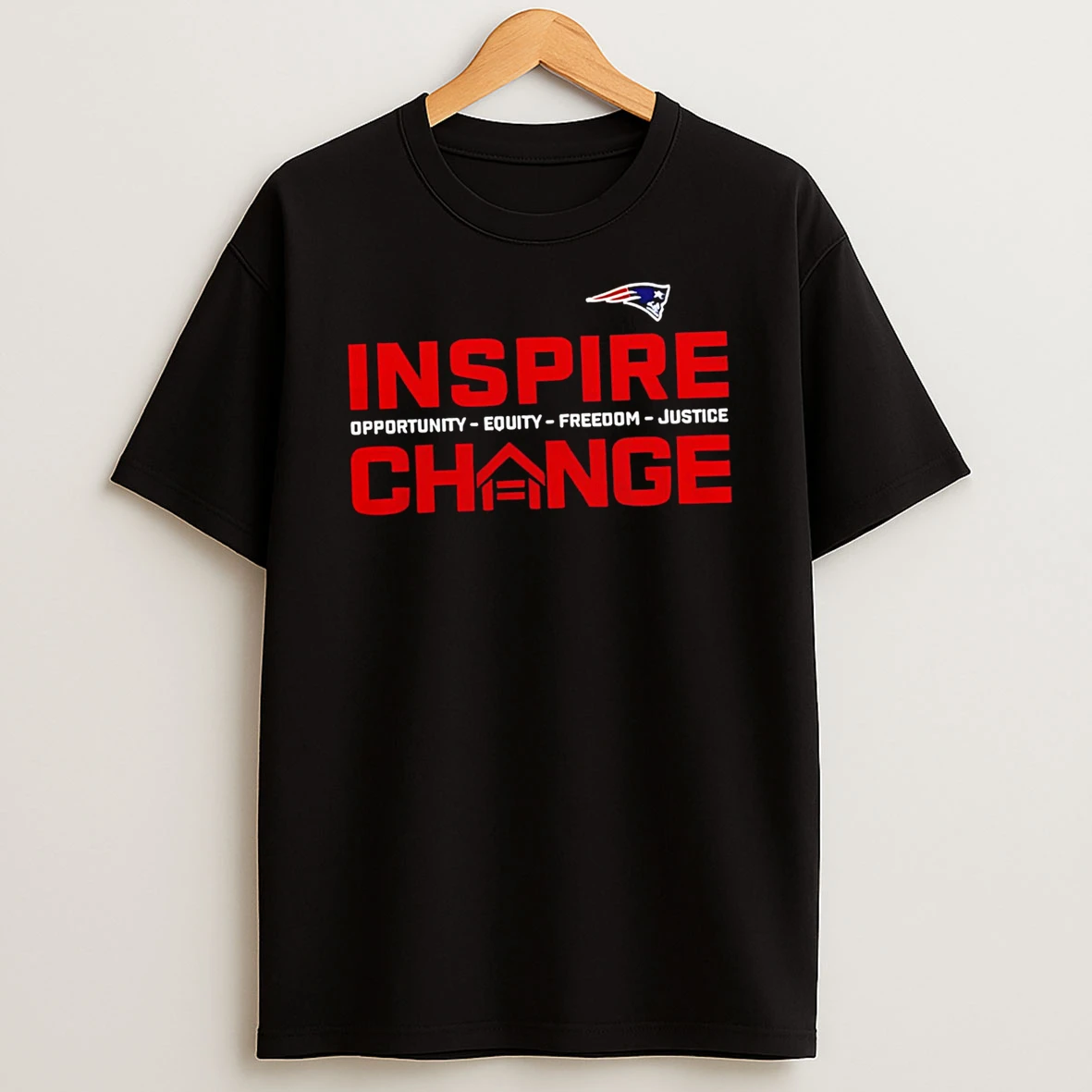 New England Patriots Inspire Change Freedom Justice 2025 T Shirt