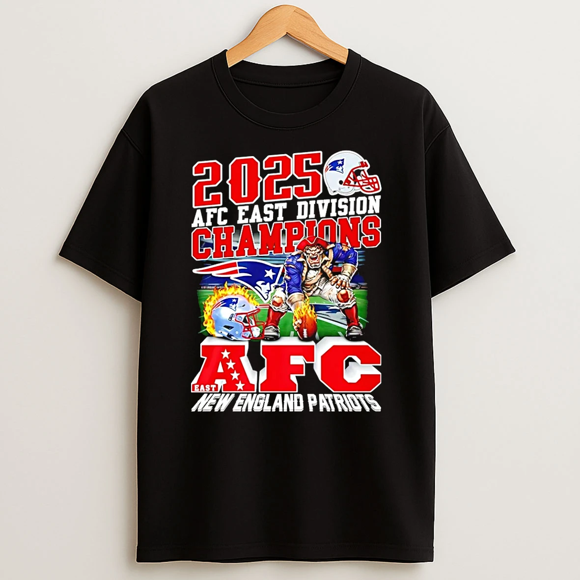 New England Patriots Nfl Afc East Champions 2025 Mascot T Shirt