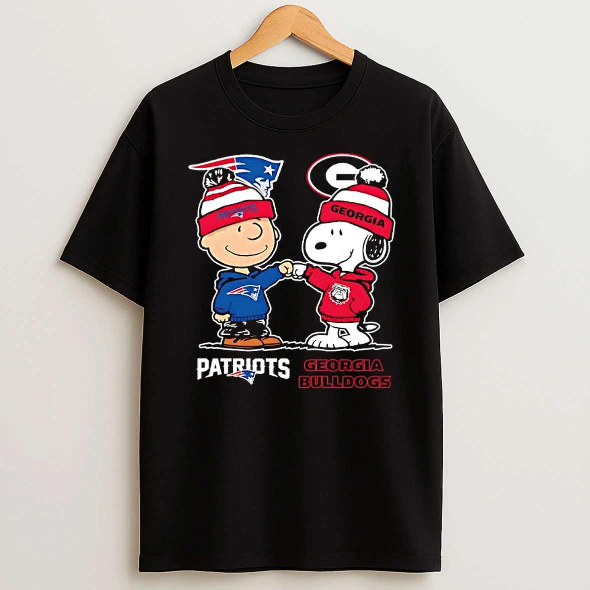 New England Patriots And Georgia Bulldogs X Snoopy Charlie Brown Best Friend T Shirt