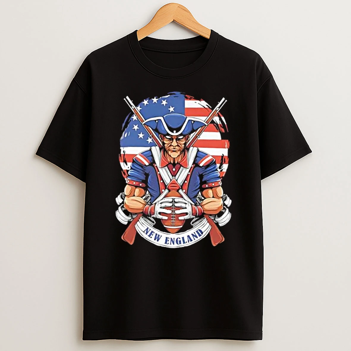 New England Patriots Football Mascot Hug The Ball T Shirt