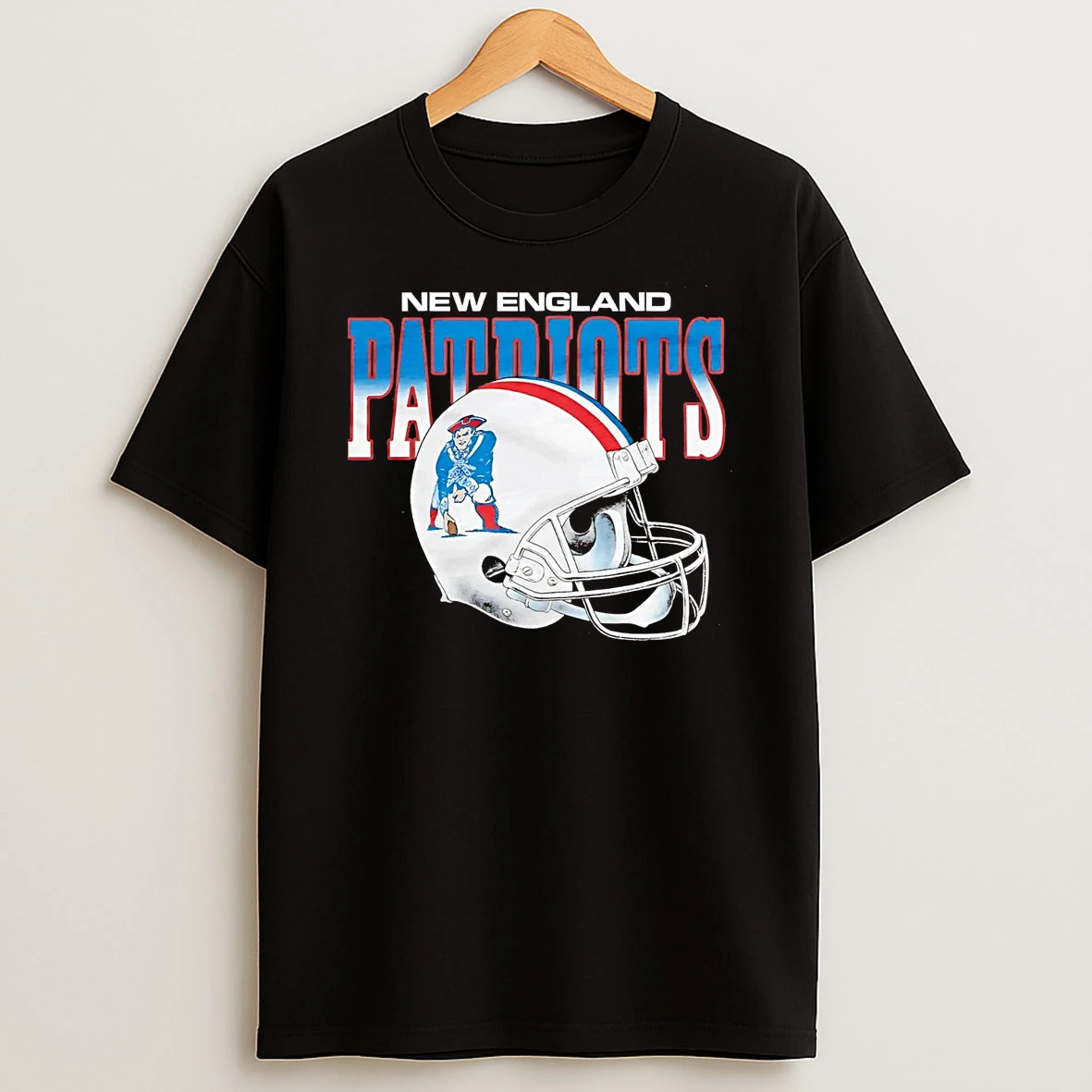 New England Patriots Gradient Helmet T Shirt