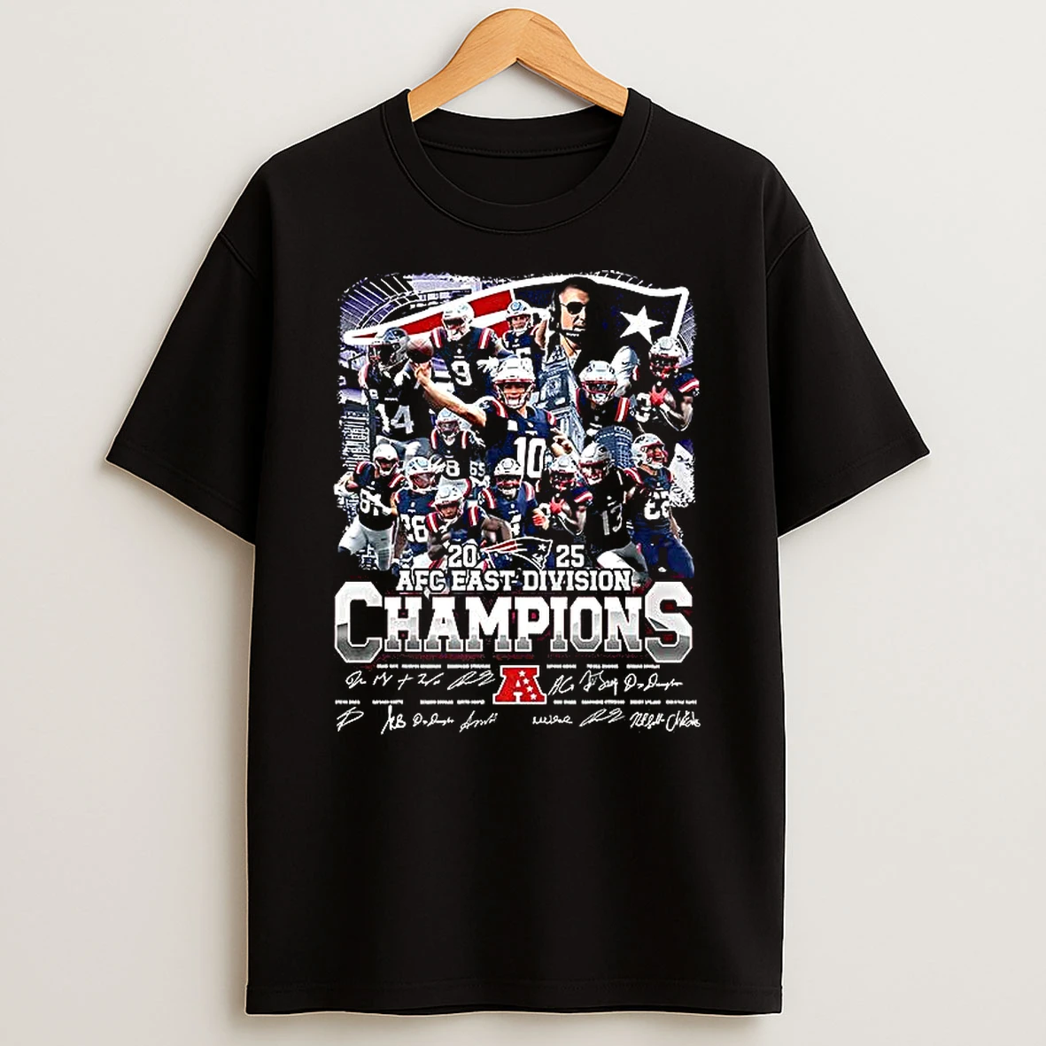 New England Patriots Teams Afc East Division Champions Signature T Shirt
