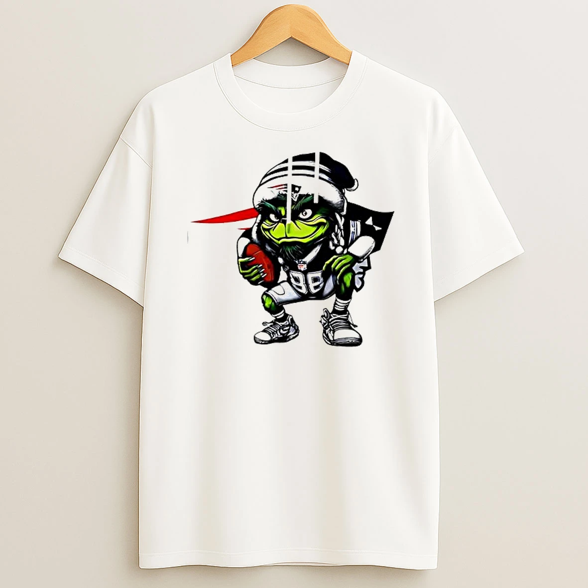 New England Patriots X The Grinch Christmas Logo T Shirt