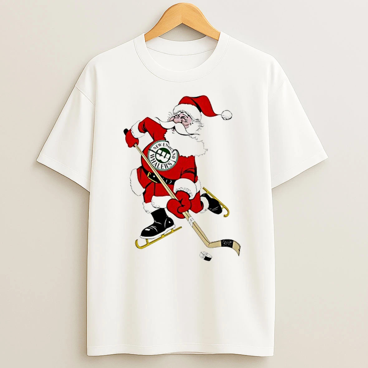 New England Whalers Santa Christmas T Shirt