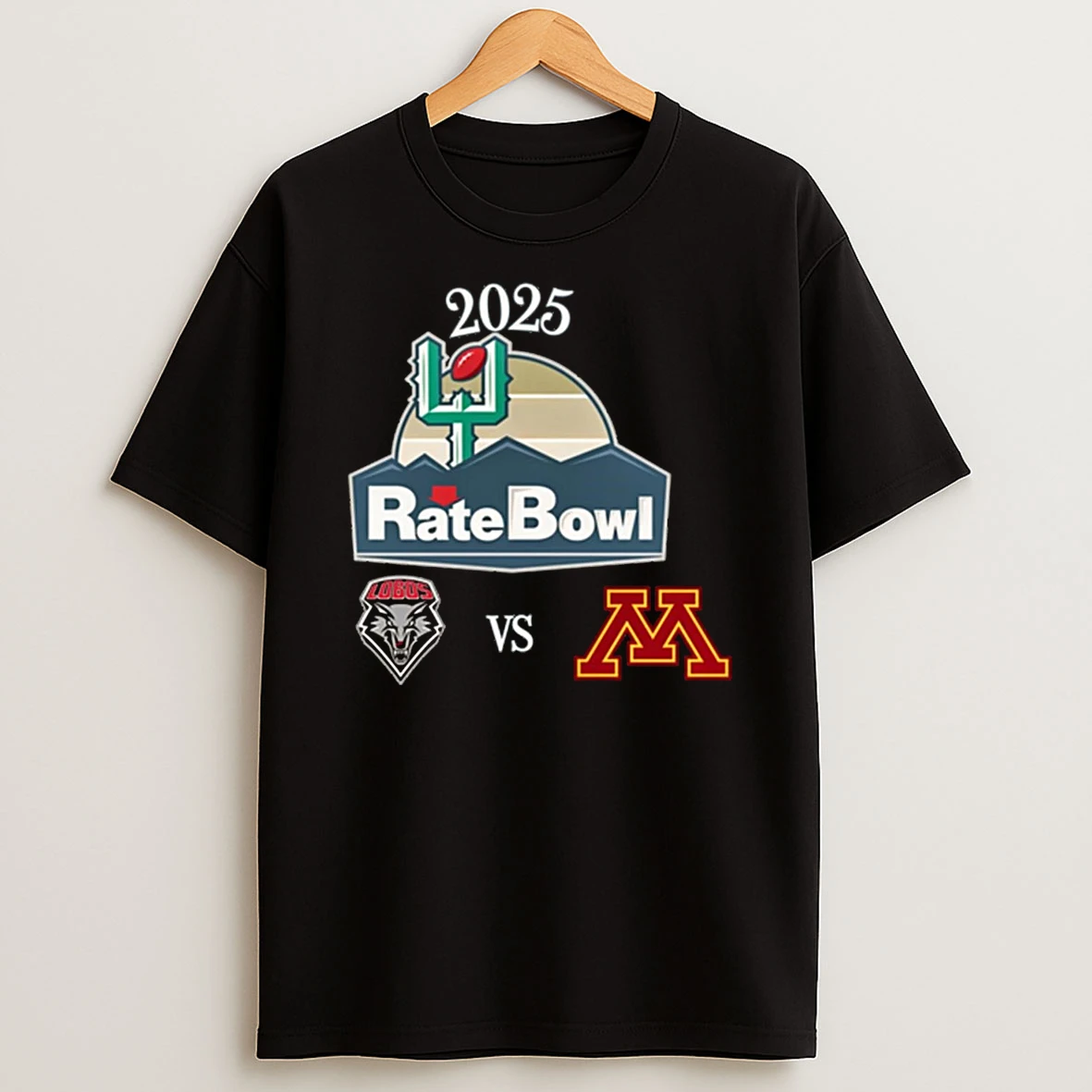 New Mexico Lobos Vs Minnesota Golden Gophers 2025 Rate Bowl T Shirt