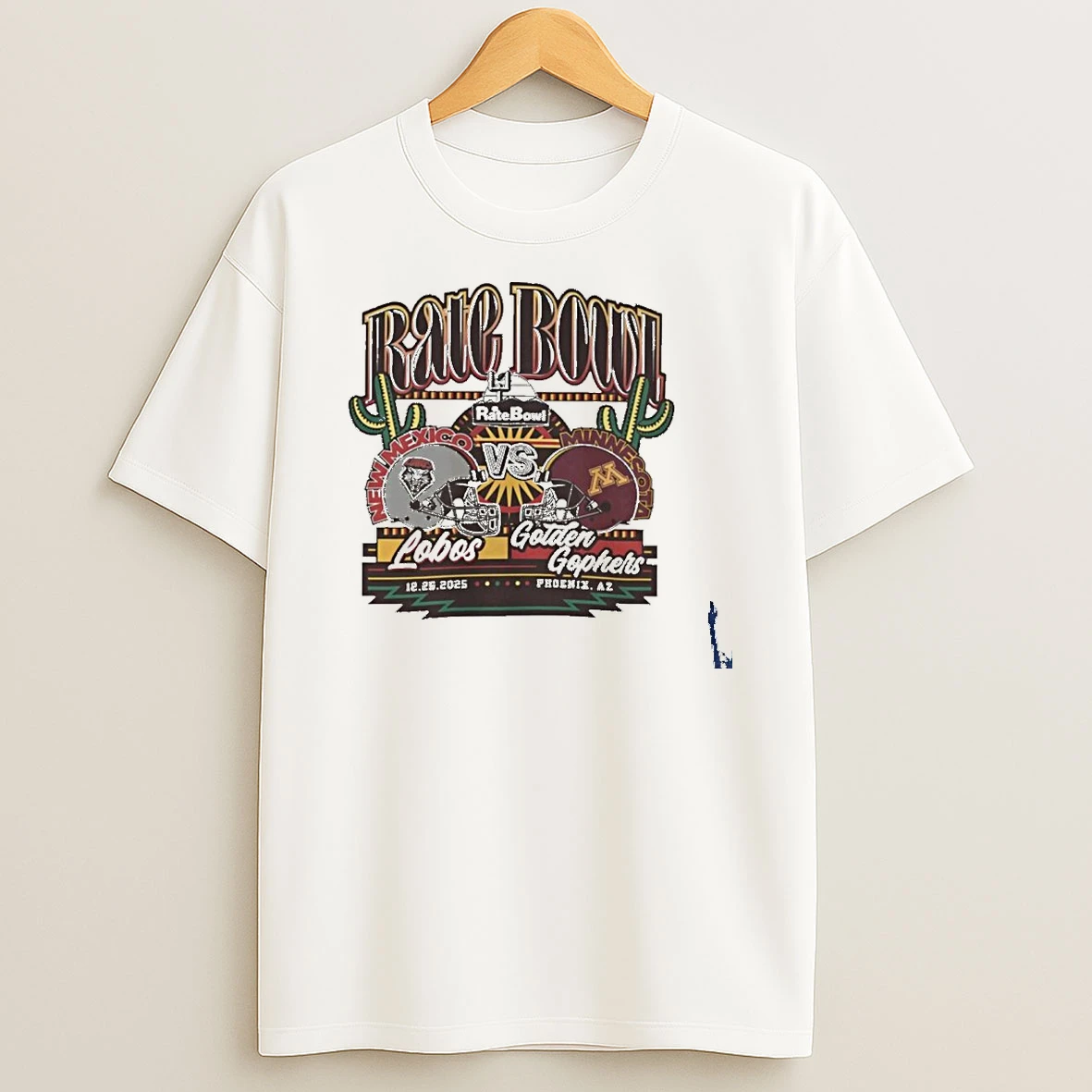 New Mexico Vs Minnesota Matchup 2025 Rate Bowl T Shirt