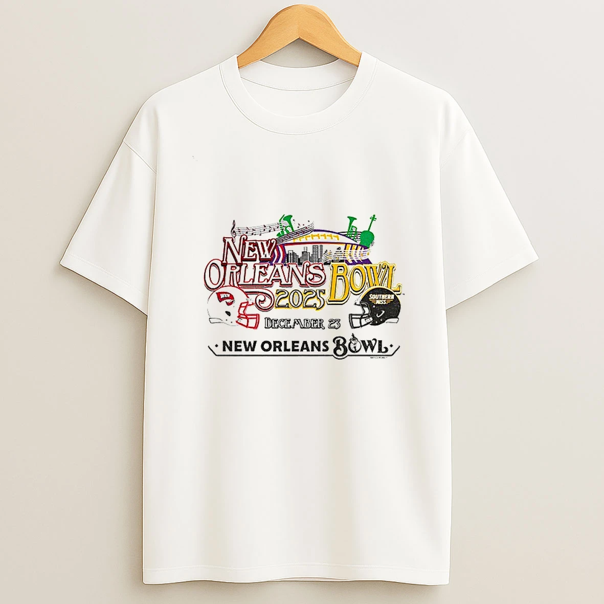 New Orleans Bowl 2025 Western Kentucky Vs Southern Miss December 23 T Shirt