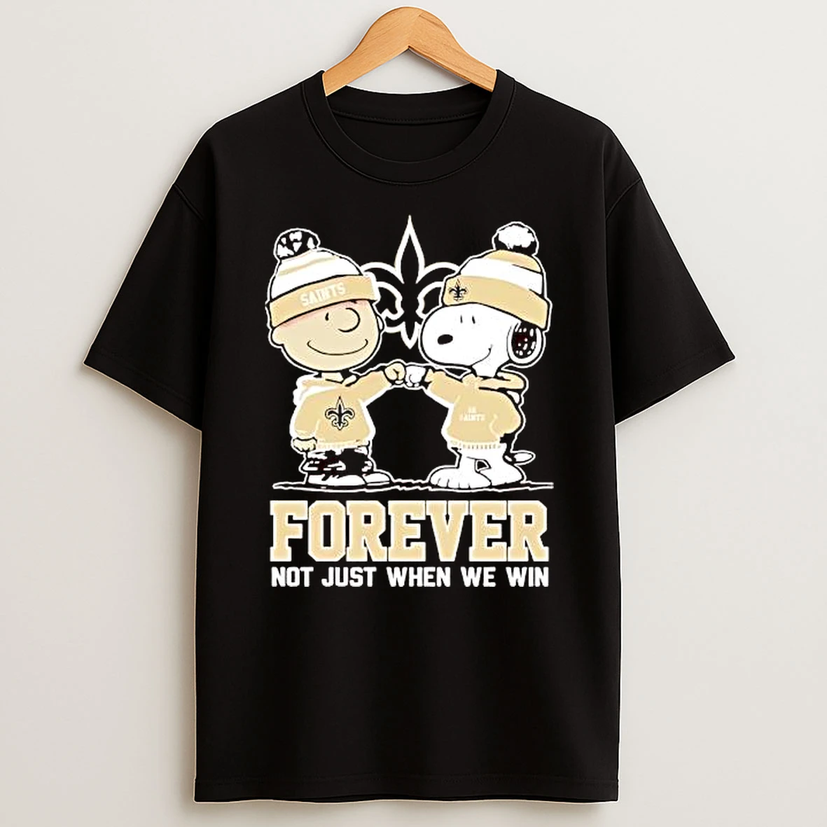 New Orleans Saints Charlie Brown And Snoopy Forever Not Just When We Win T Shirt