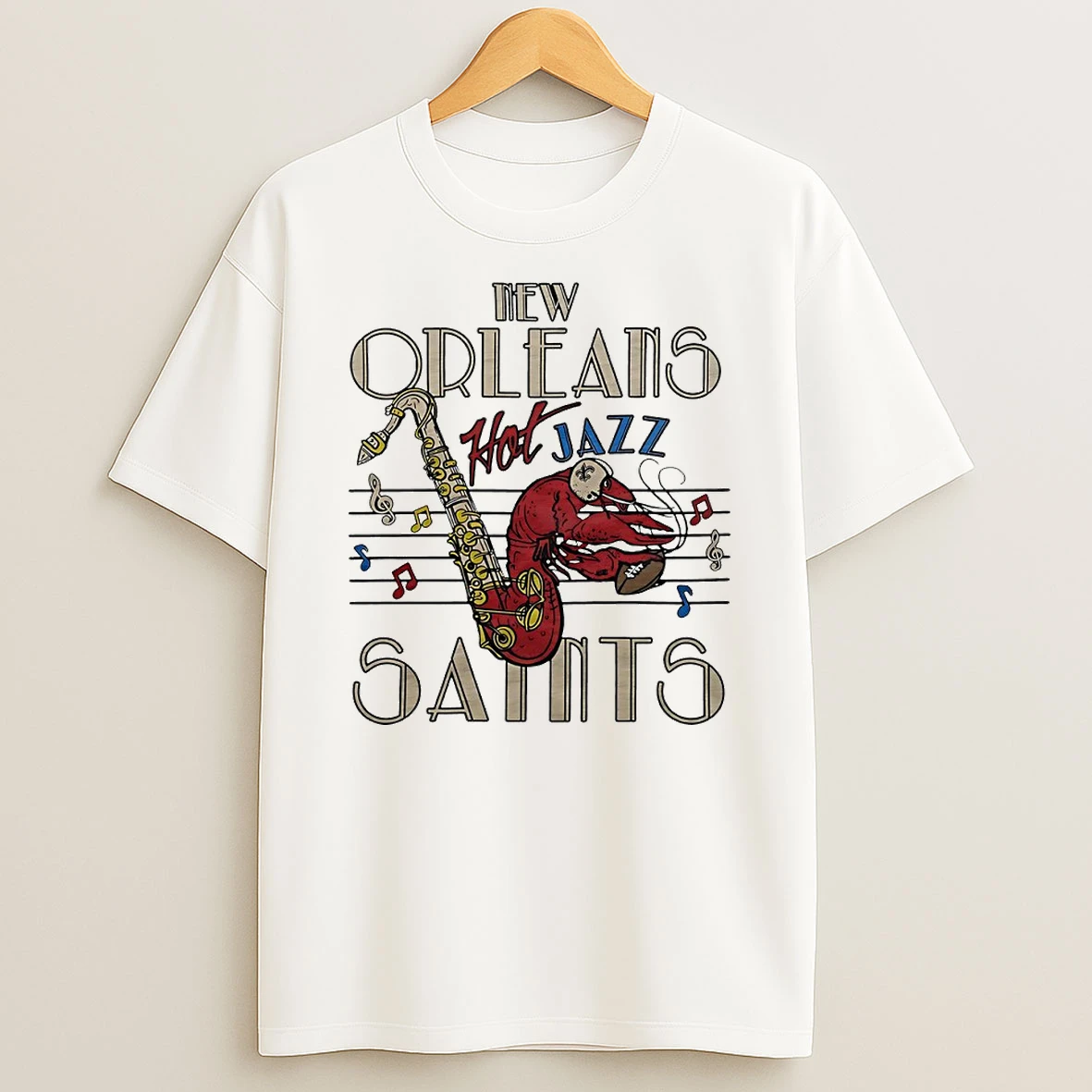 New Orleans Saints Hot Jazz Circle T Shirt