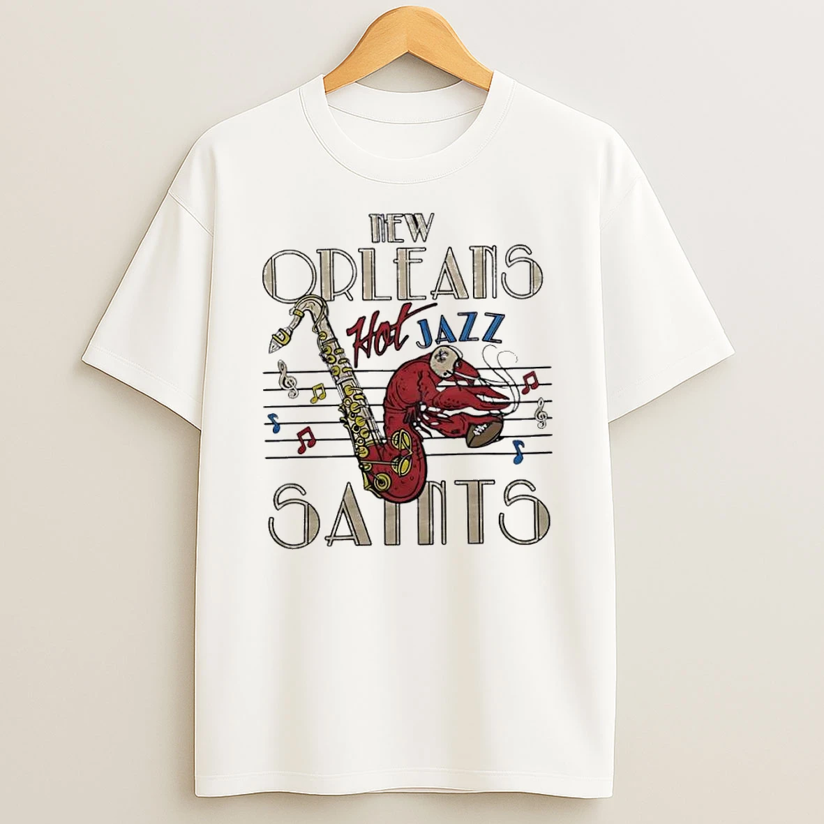 New Orleans Saints Hot Jazz Vintage T Shirt