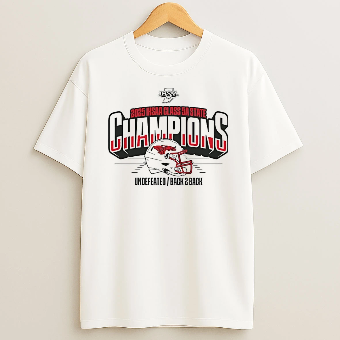 New Palestine Dragons Back 2 Back 2025 Ihsaa Football Class 5a State Champions T Shirt