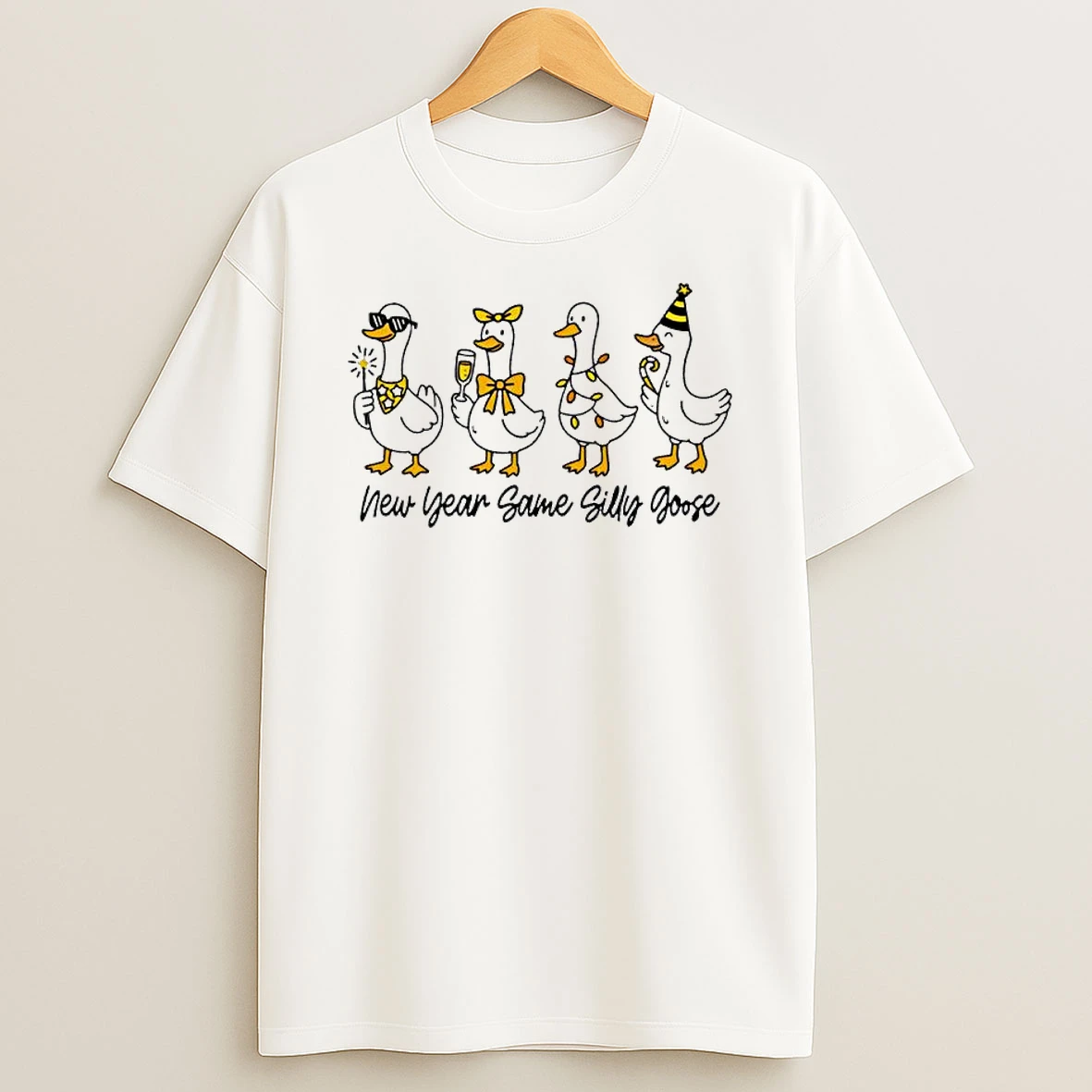 New Year Same Silly Goose Graphic T Shirt