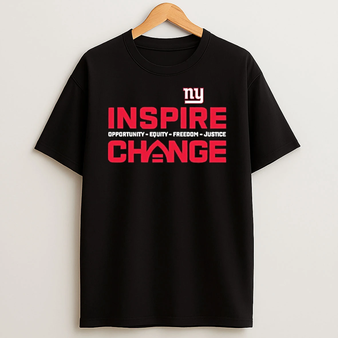 New York Giants Inspire Change Opportunity Equity Freedom Justice T Shirt