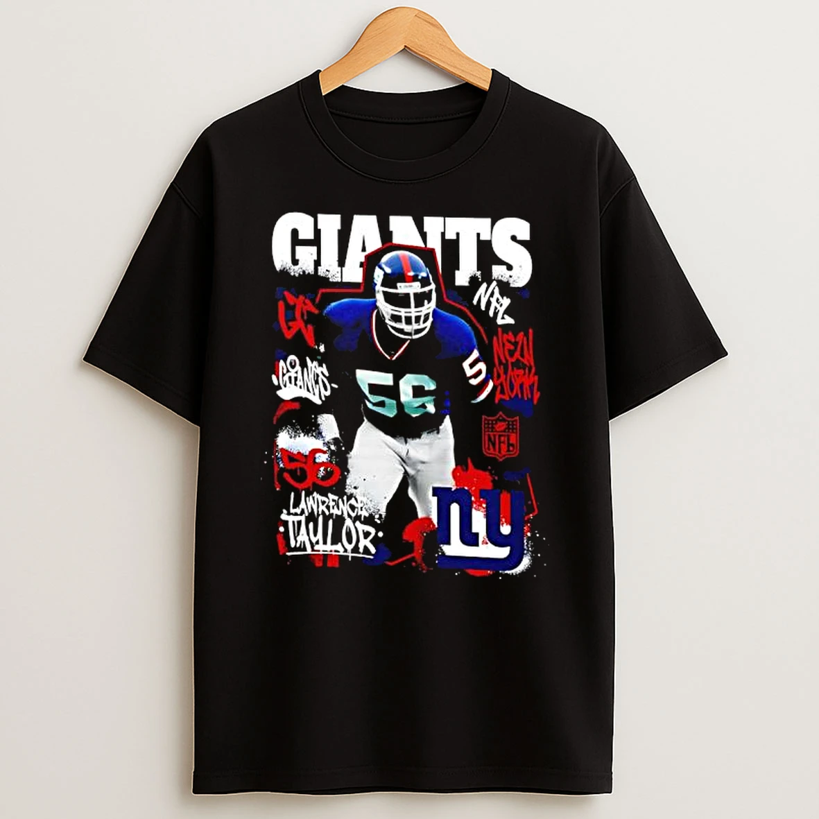 New York Giants Lawrence Taylor Star Player T Shirt
