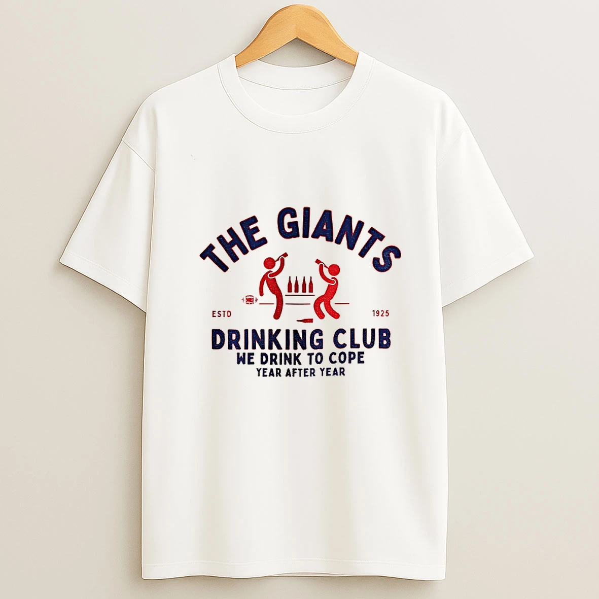 New York Giants The Giants Drinking Club We Drink To Cope Year After Year Estd 1925 T Shirt