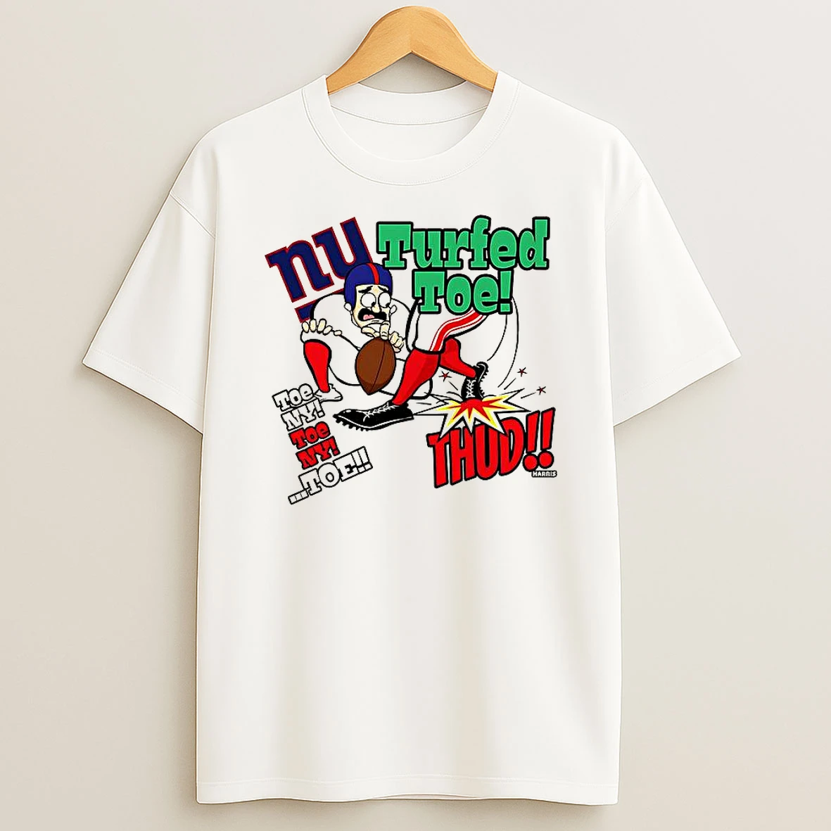 New York Giants Turfed Toe Cartoon T Shirt