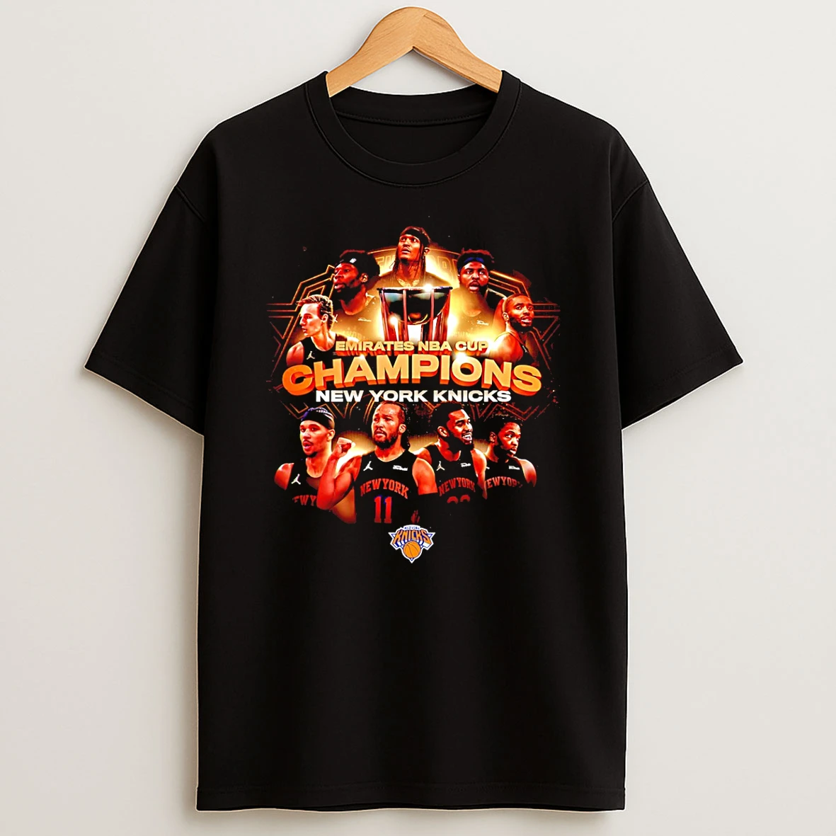 New York Knicks 2025 Emirates Nba Cup Champions T Shirt
