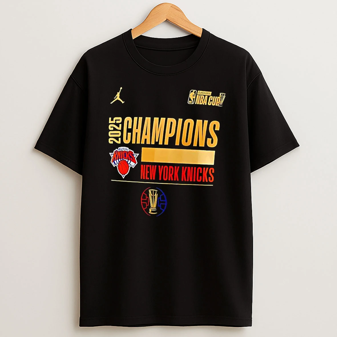 New York Knicks 2025 Nba Cup Champions Locker Room T Shirt