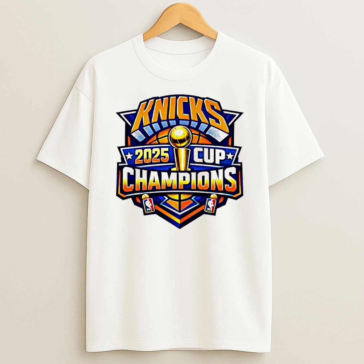 New York Knicks 2025 Nba Cup Champions Logo T Shirt