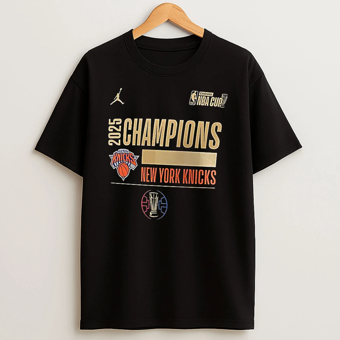 New York Knicks Nba Cup 2025 Champions T Shirt