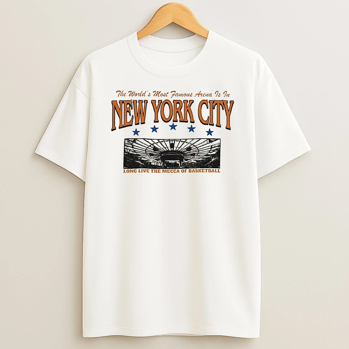 New York Knicks World Famous Arena Long Live The Mecca Of Basketball T Shirt