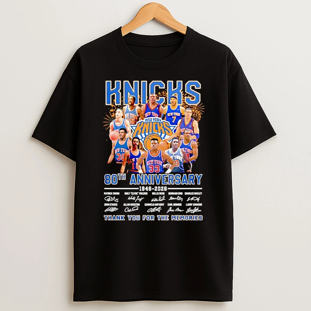 New York Knicks Basketball 80th Anniversary 1946 2026 Thank You For The Memories T Shirt
