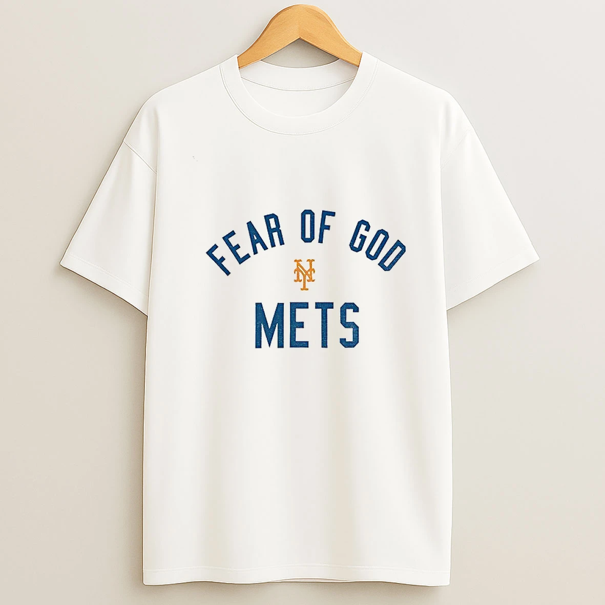 New York Mets Fear Of God Mets Logo T Shirt