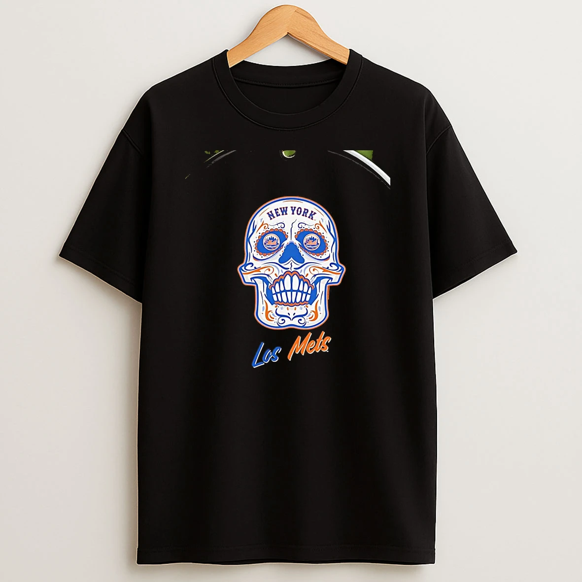 New York Mets Sugar Skull Chriast T Shirt