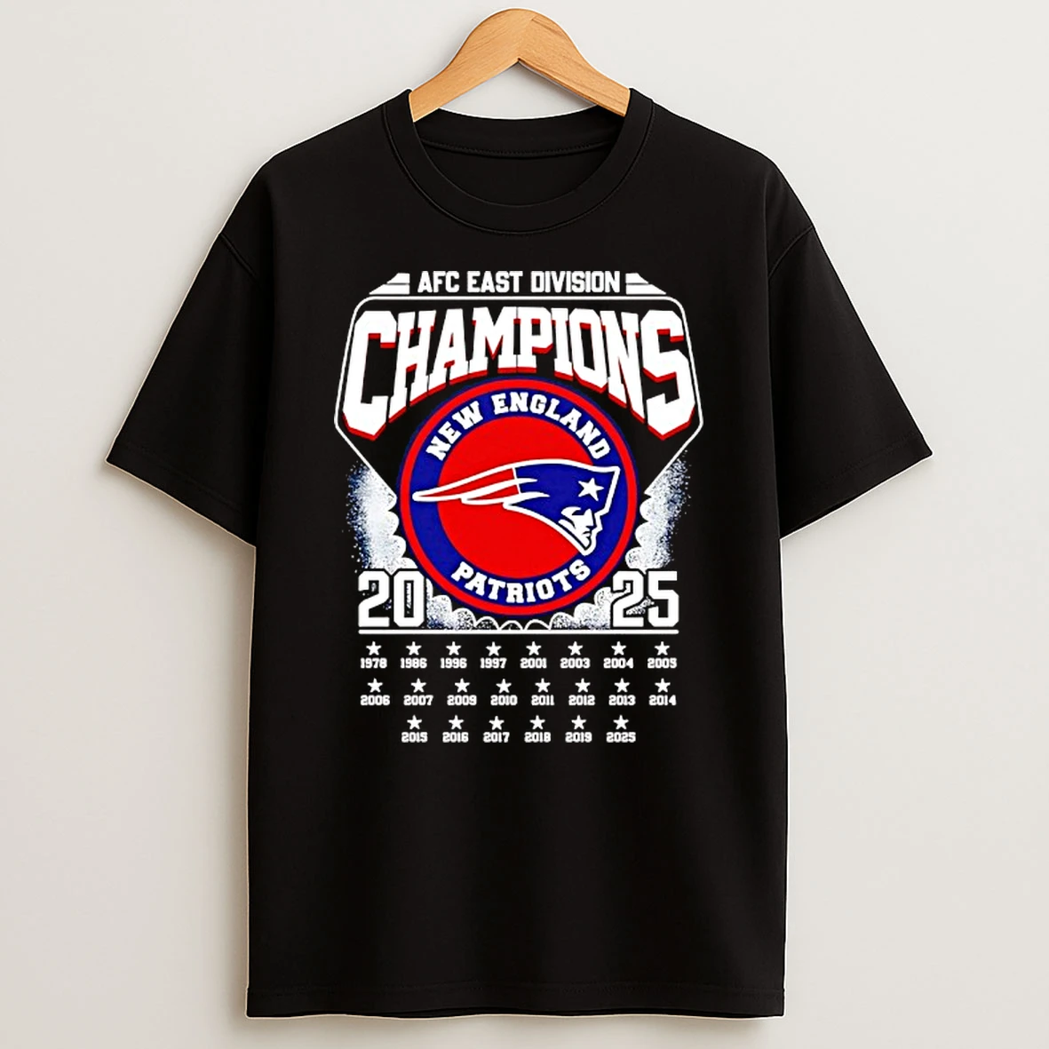 New York Patriots Football Afc East Division Champions 2025 T Shirt