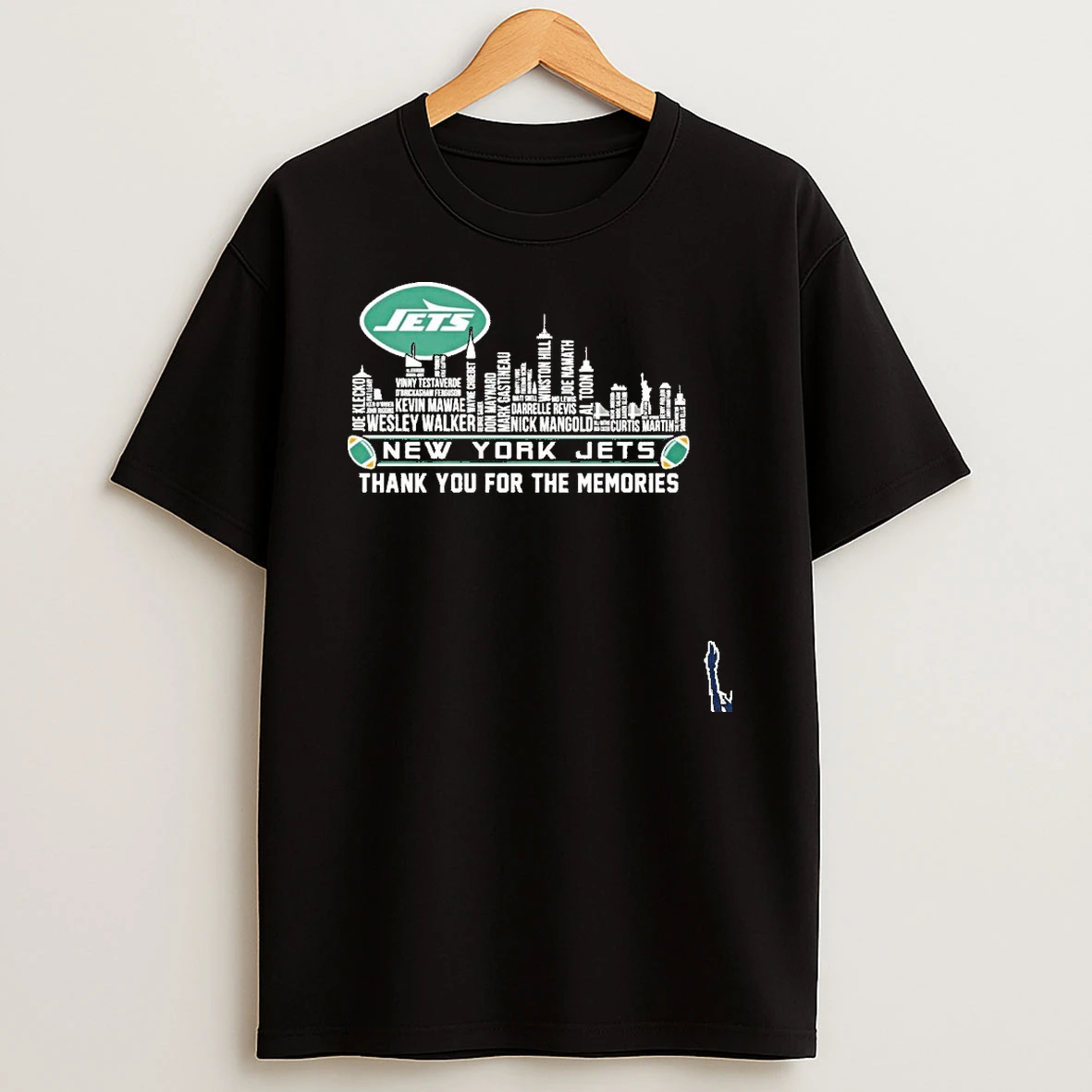 New York Skyline X New York Jets Typo Team Name T Shirt