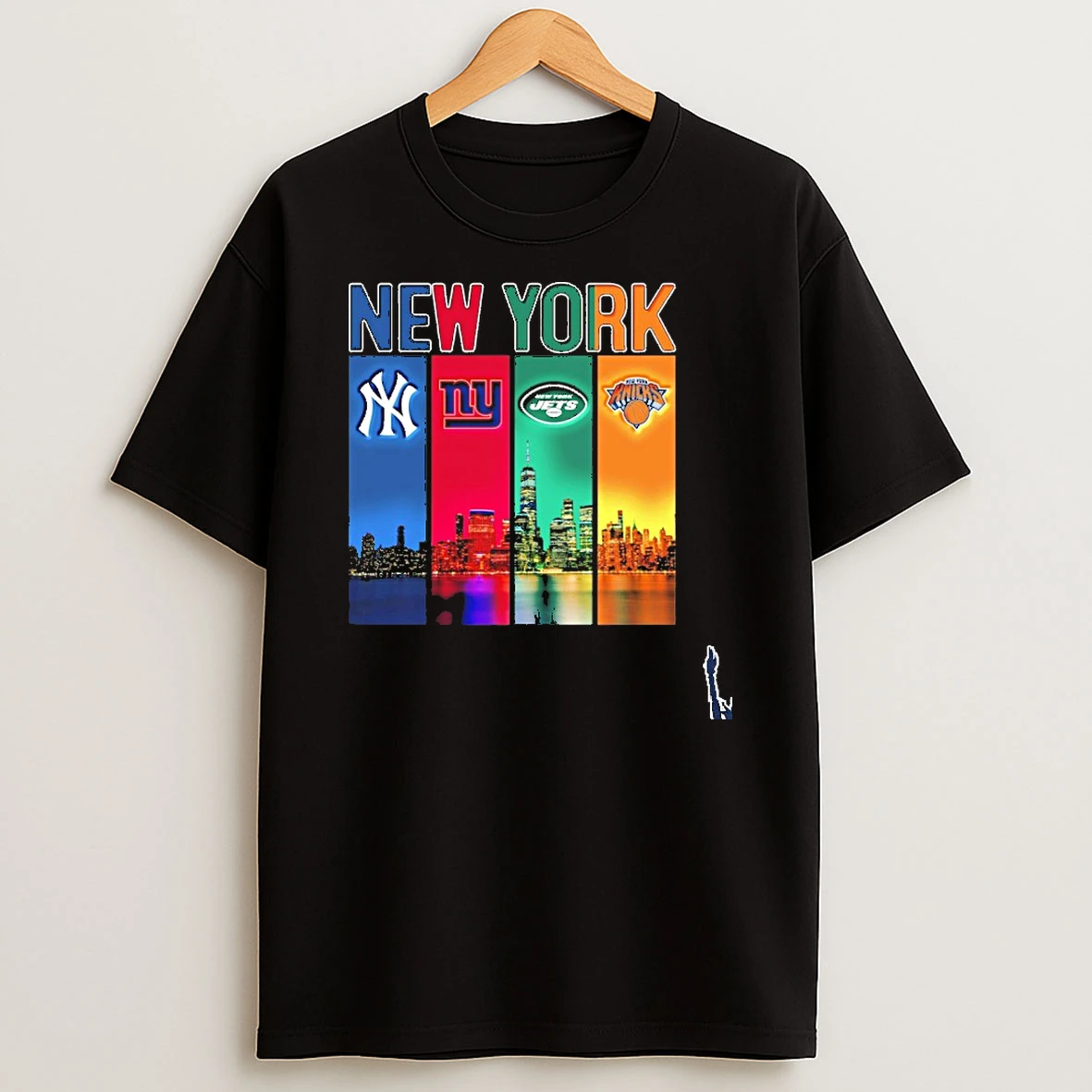 New York Team Sport City Logo Vintage T Shirt