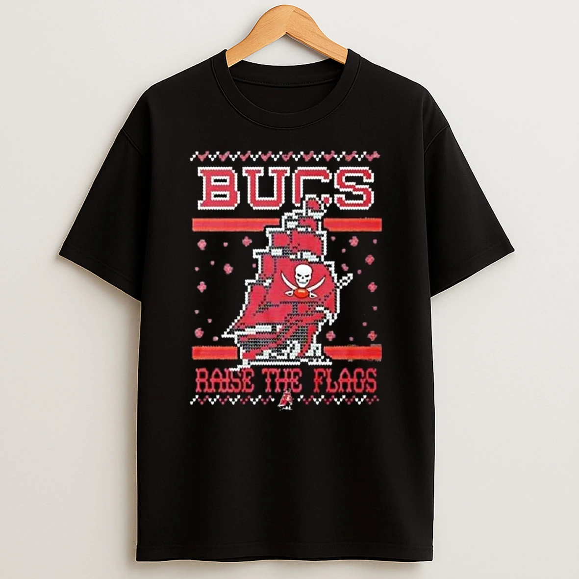 Nfl Tampa Bay Buccaneers Raise The Flags Holiday Ugly Christmas 2025 T Shirt