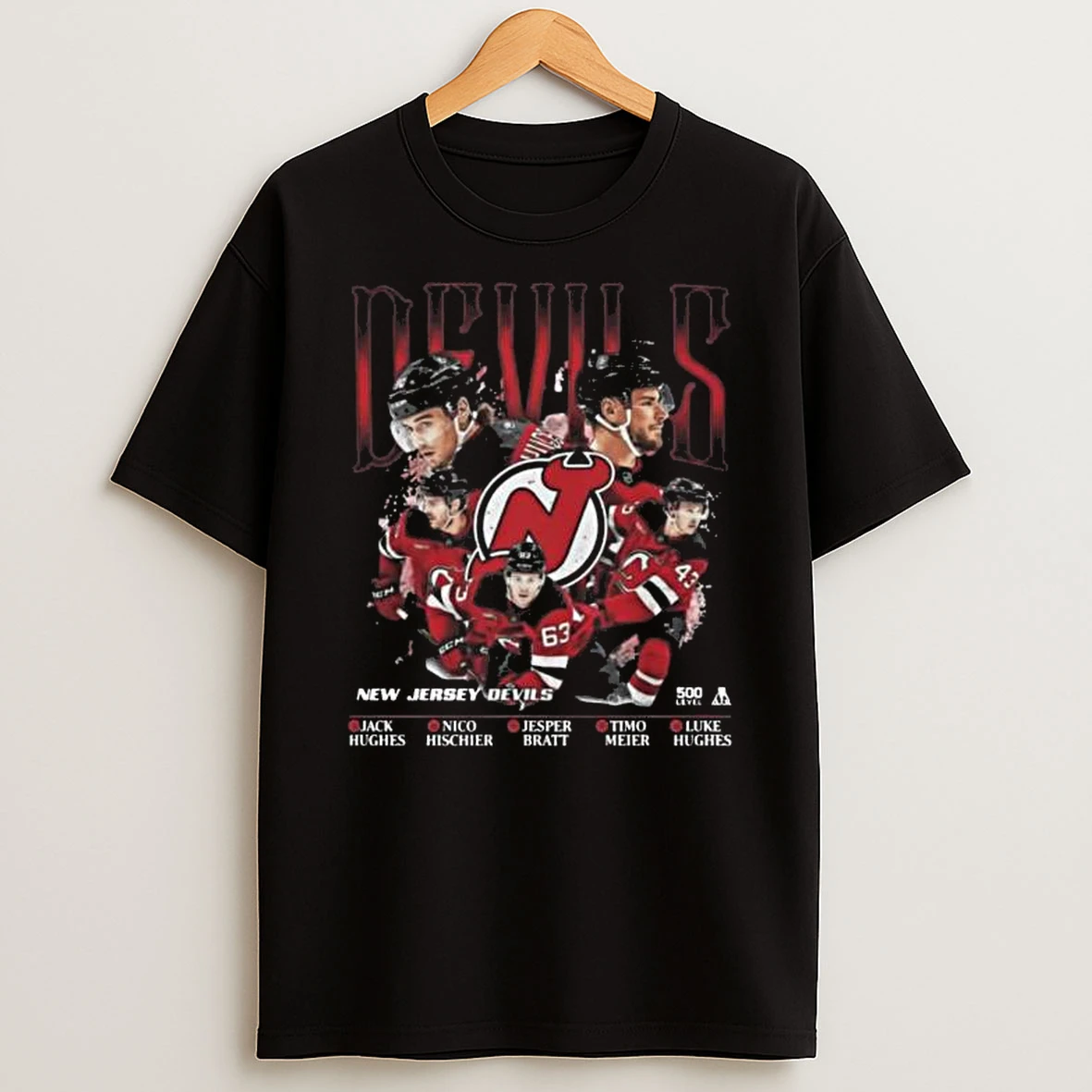 Nhl New Jersey Devils 5 Stars T Shirt