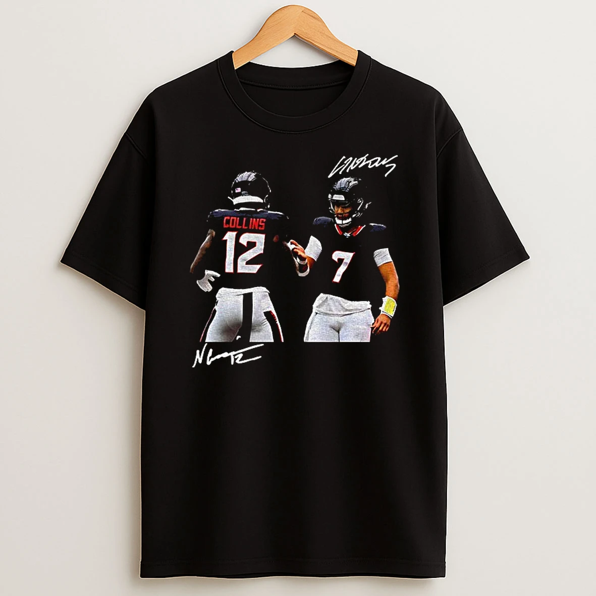 Nico Collins And Cj Stroud Houston Texans Football Signature Vintage T Shirt