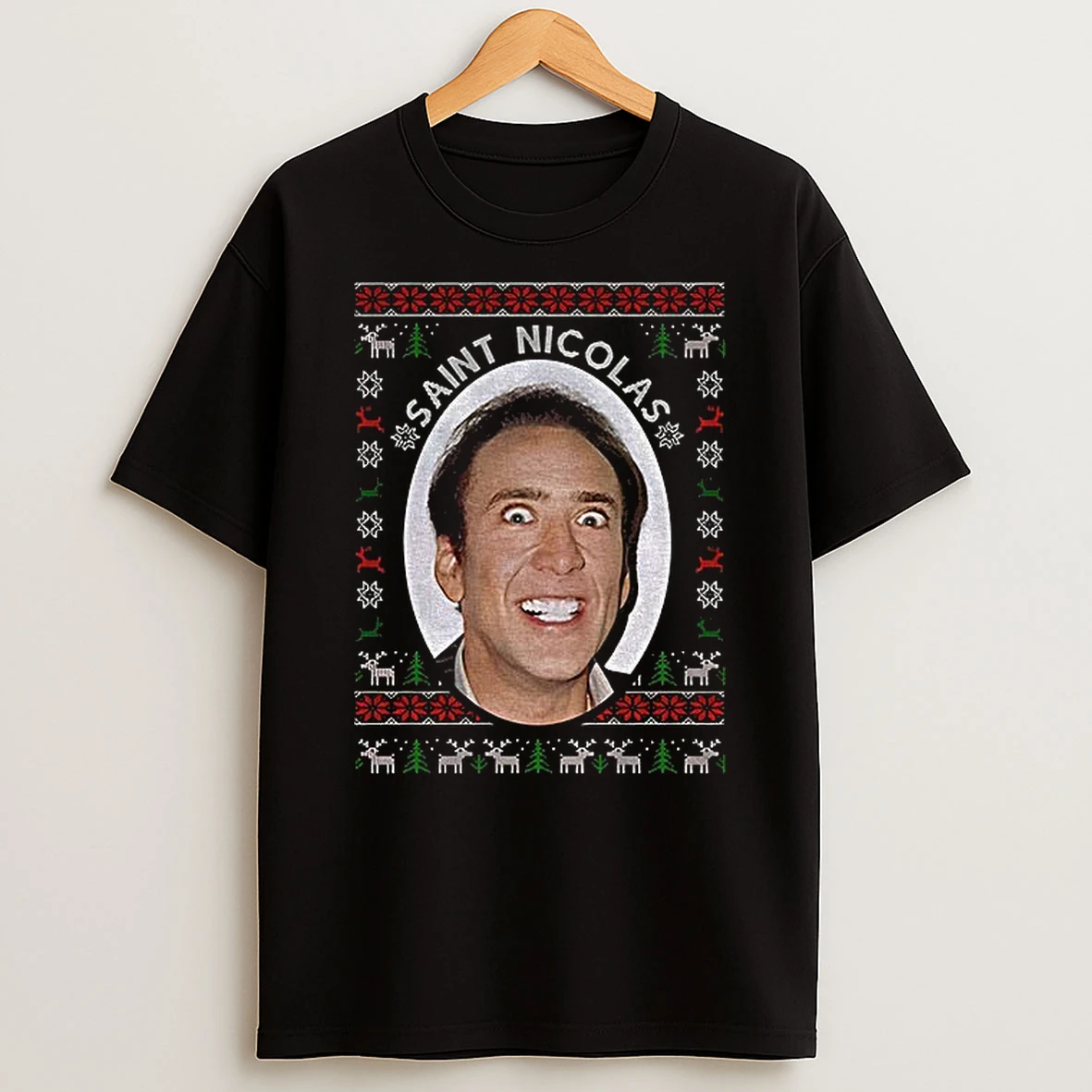 Nicolas Cage St Nicolas Christmas 2025 T Shirt