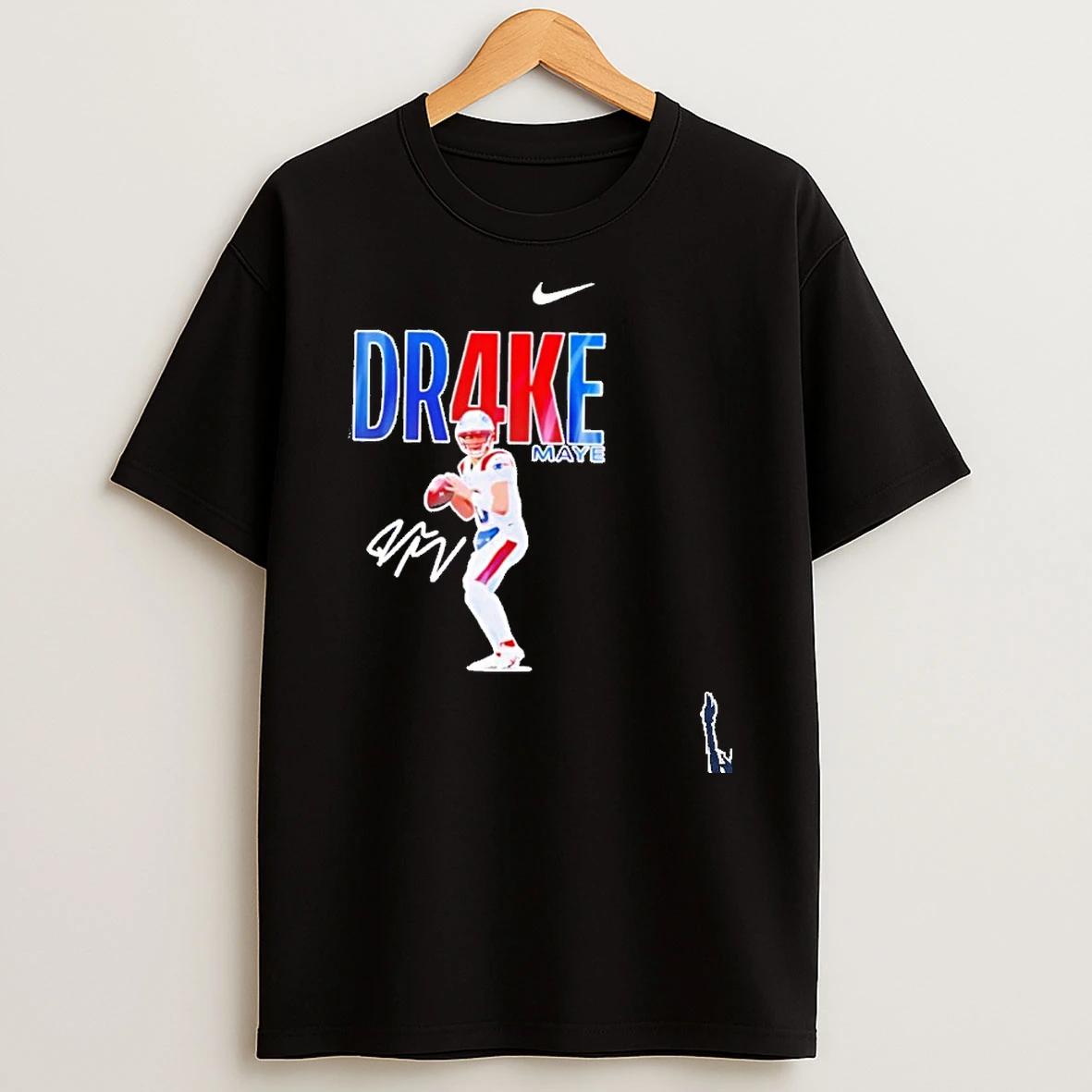 Nike Drake Maye No 10 Patriots Signature T Shirt