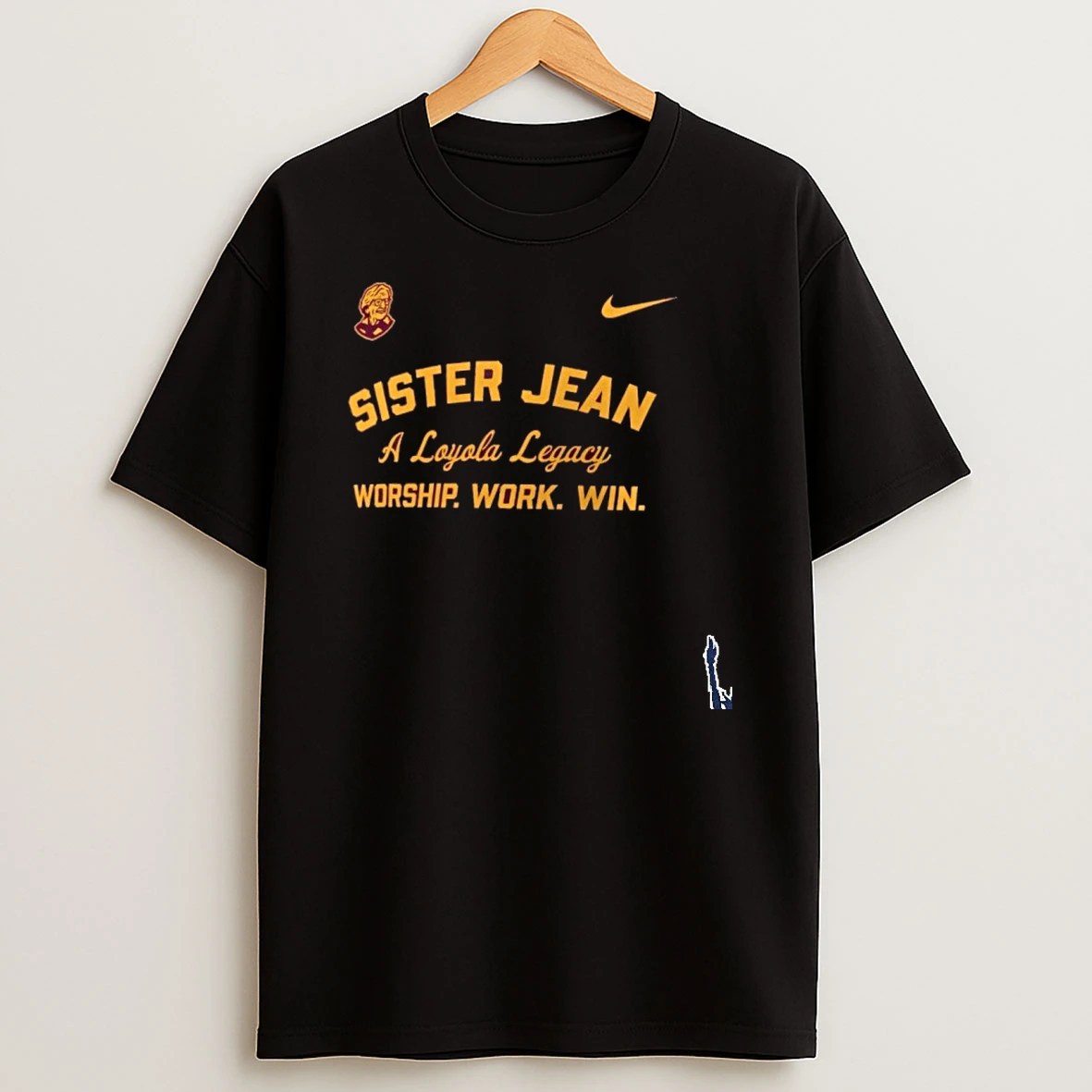 Nike Sister Jean A Loyola Legacy Worship Work Win T Shirt